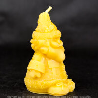 Bienenwachskerze Weihnachtsmann sitzend