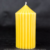 Bienenwachskerze Rillenstumpen klein