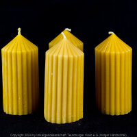 Bienenwachskerzen Rillenstumpen 13x5,5cm als 4er Set -...