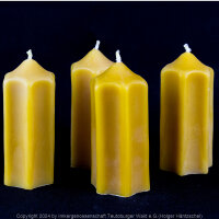 Bienenwachskerzen Sternstumpen 11,5x5,5cm als 4er Set -...