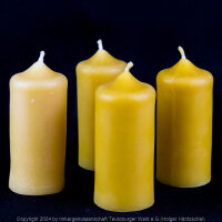 Bienenwachskerzen Stumpen 9x4,5cm als 4er Set - Adventskranz