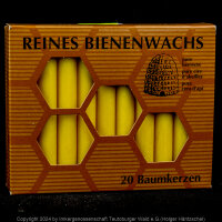 Baumkerzen - reines Bienenwachs - 20 Stück